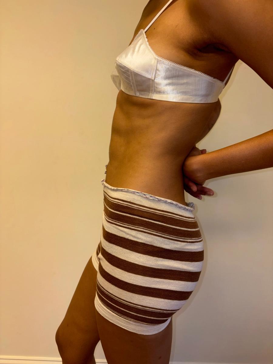 c 1900 Striped Wool Swim Bottoms  product image