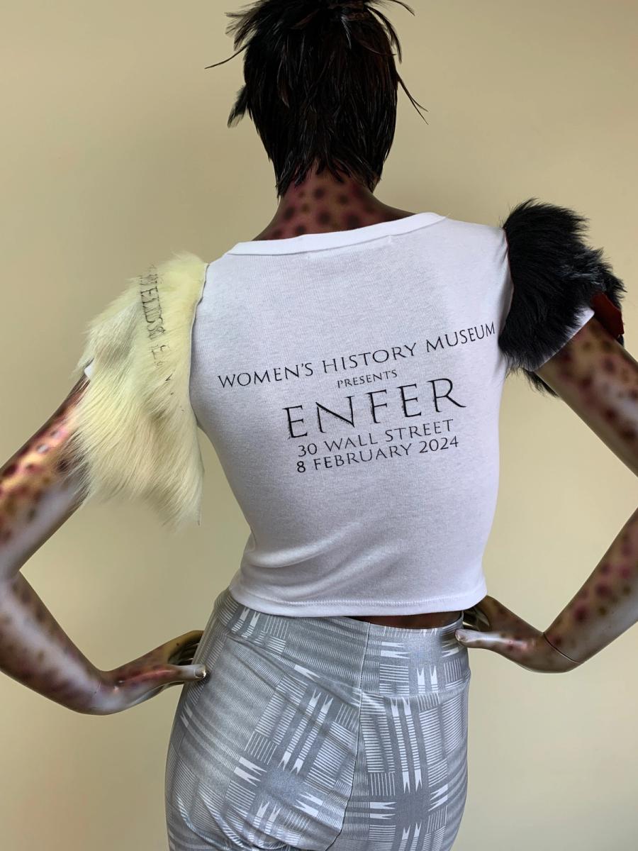 "Enfer" OMO Dress Shields T-shirt with Fur - XS product image