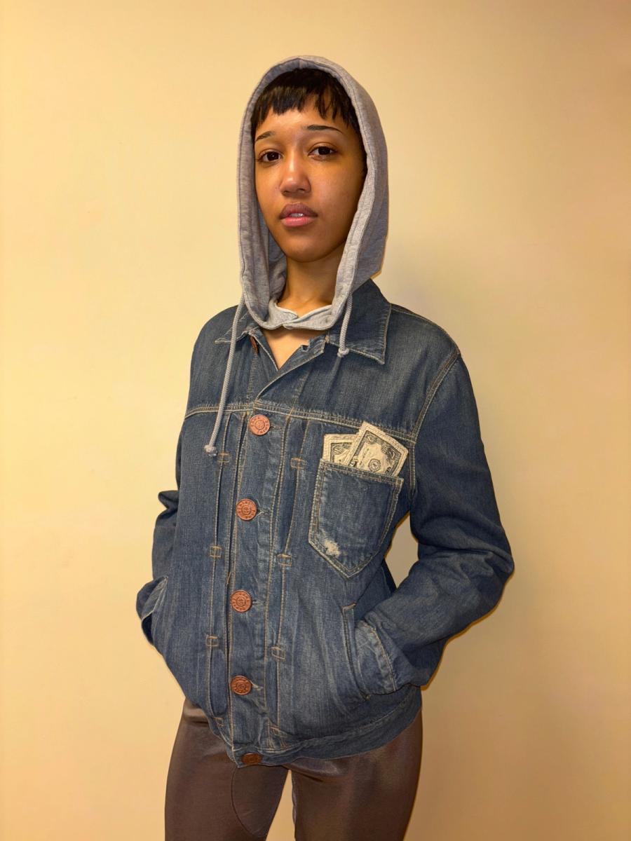 Fake London Genius Denim Jacket with Money product image