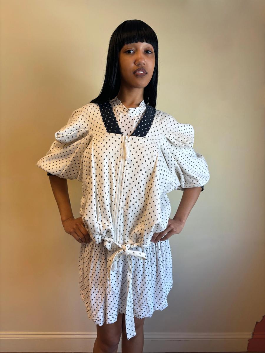 Bernhard Willhelm White Faux Ermine Sweatshirt product image