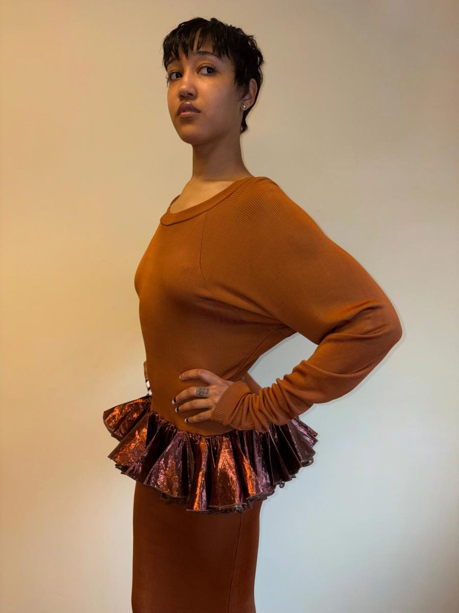 80s Chantal Thomass Dress with Flounce Detail product image