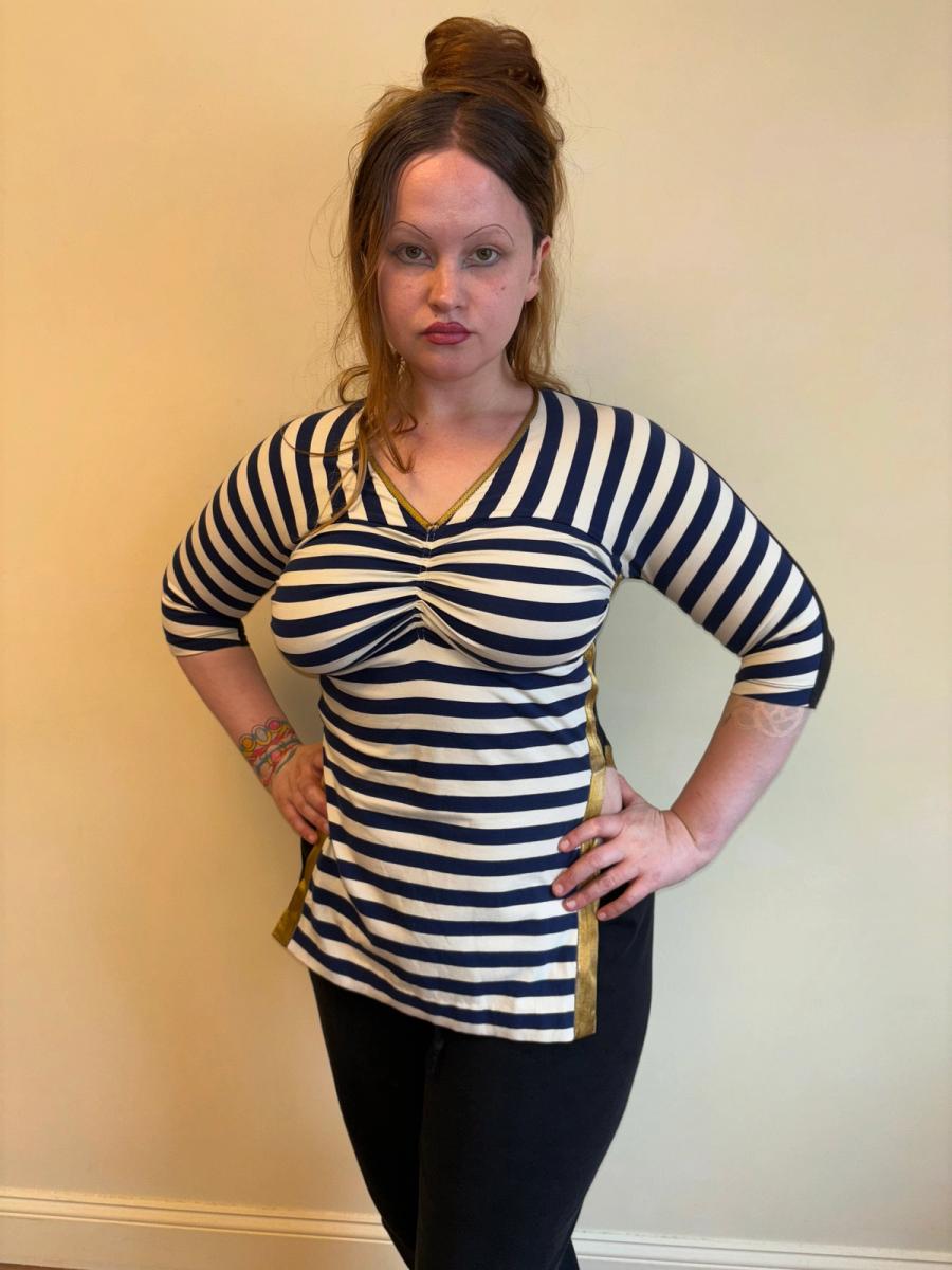 1980s Jean- Paul Gaultier Maille Striped Top 