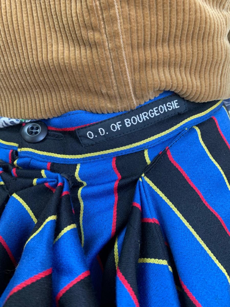 90s Obscure Desire of Bourgeoisie Striped Bustle Miniskirt product image