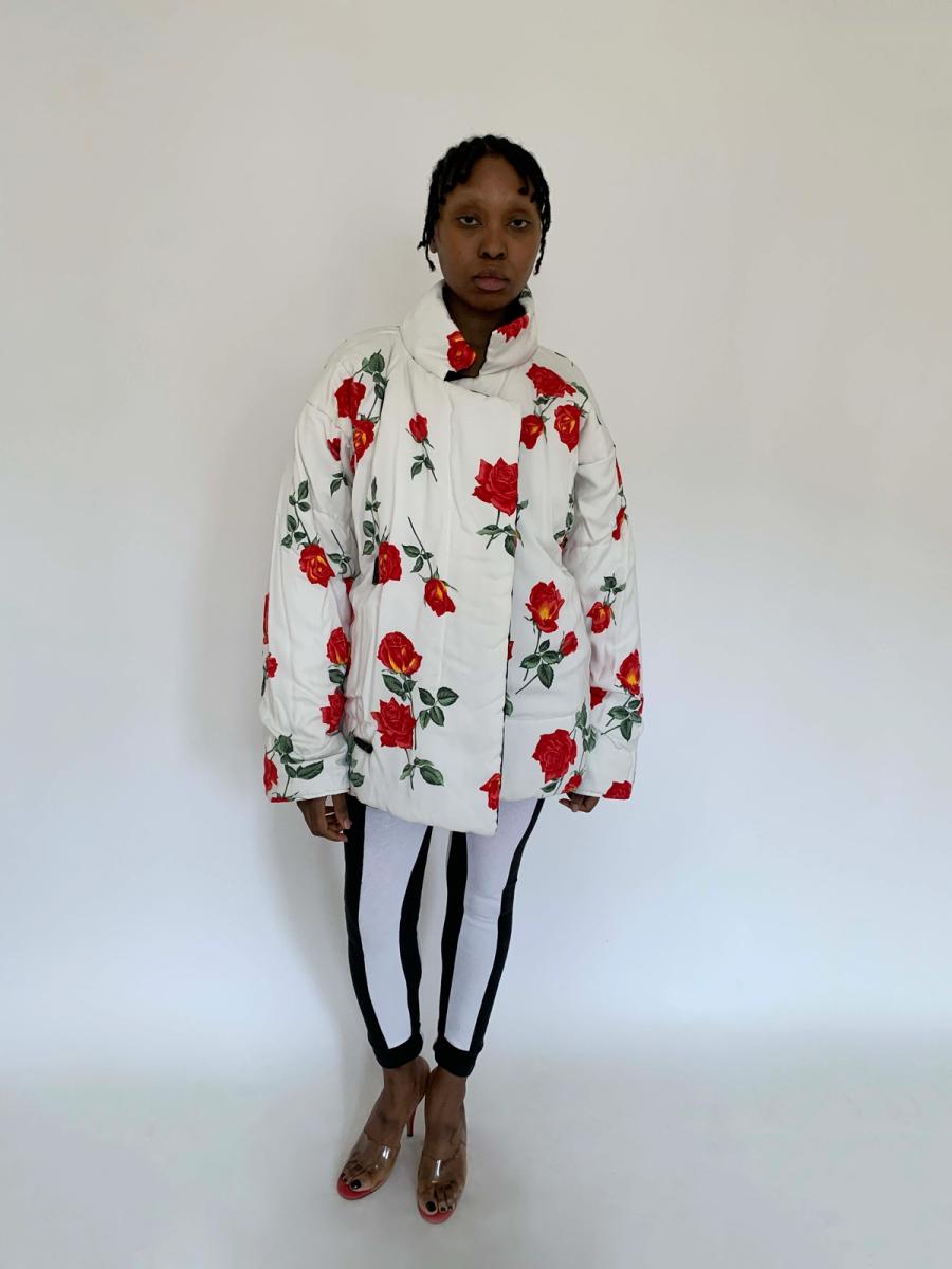 90s Norma Kamali Reversible Rose Jacket  product image