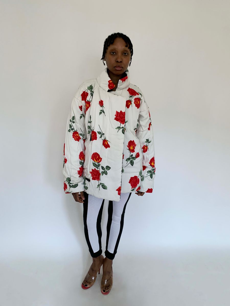 90s Norma Kamali Reversible Rose Jacket product image