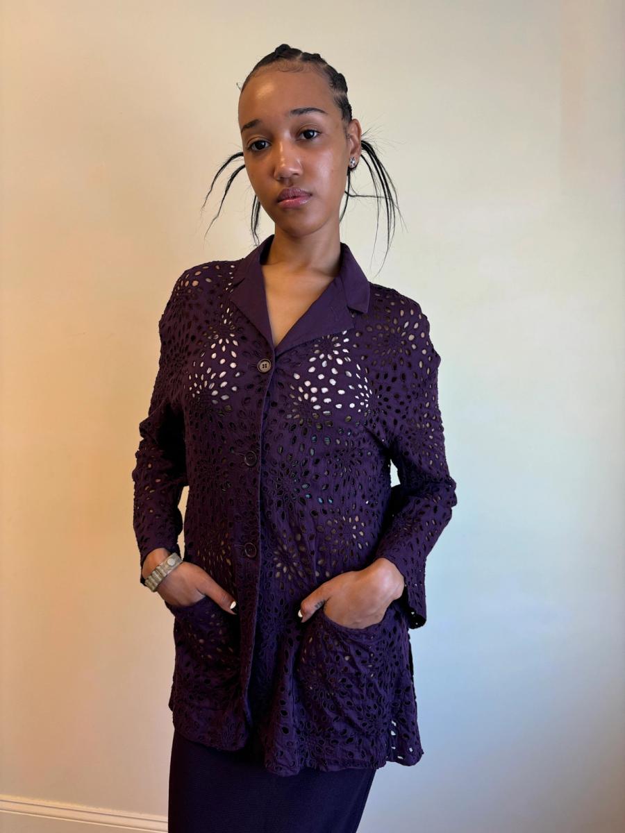90s Romeo Gigli Eyelet Jacket  product image