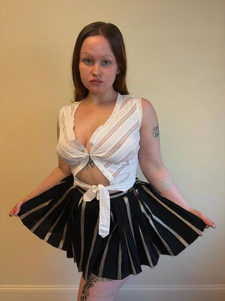 Vivienne Westwood Gold and Black Pleated Skirt product image