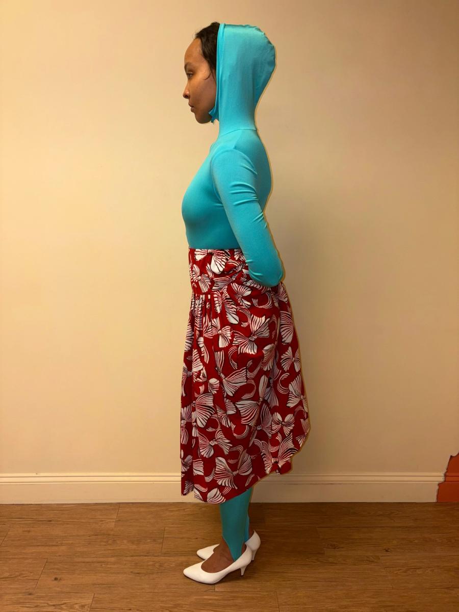 80s Norma Kamali Red Bow Skirt product image