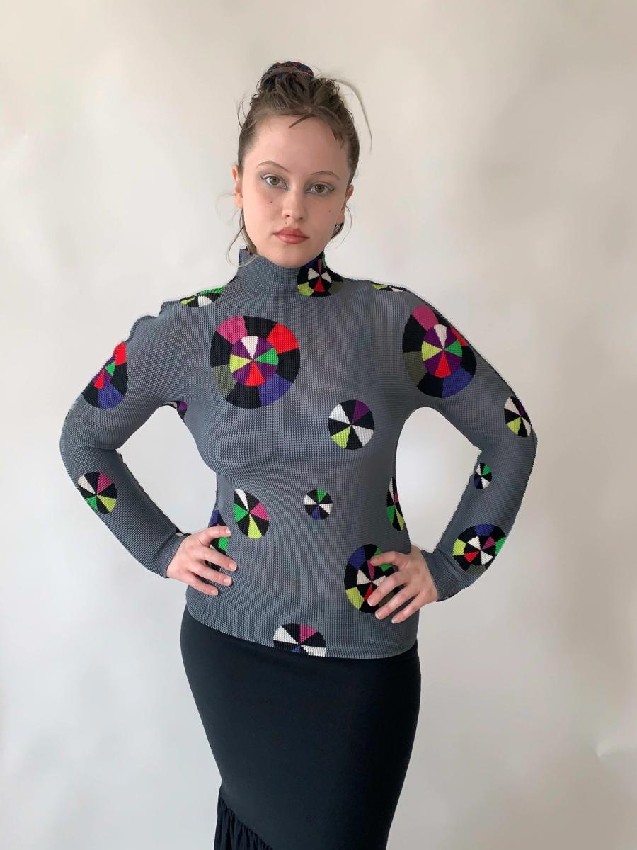 Issey Miyake Abstract Circle Pleated Shirt product image