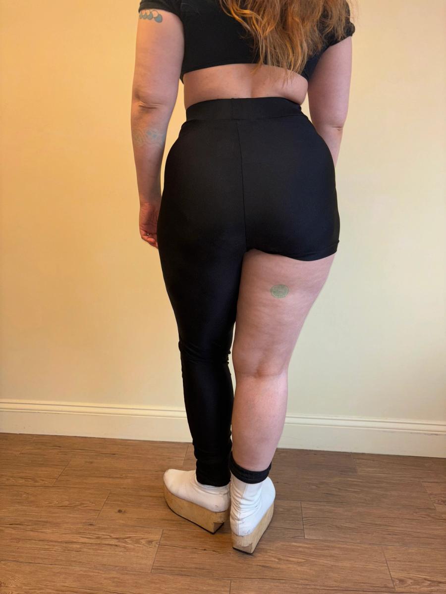 1980s Red or Dead Asymmetrical Leggings  product image