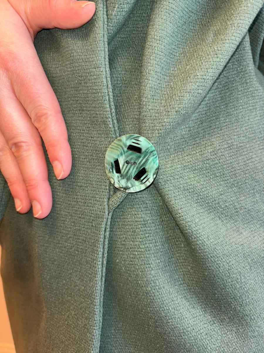 1920s or early 1930s Celadon Deco Coat  product image