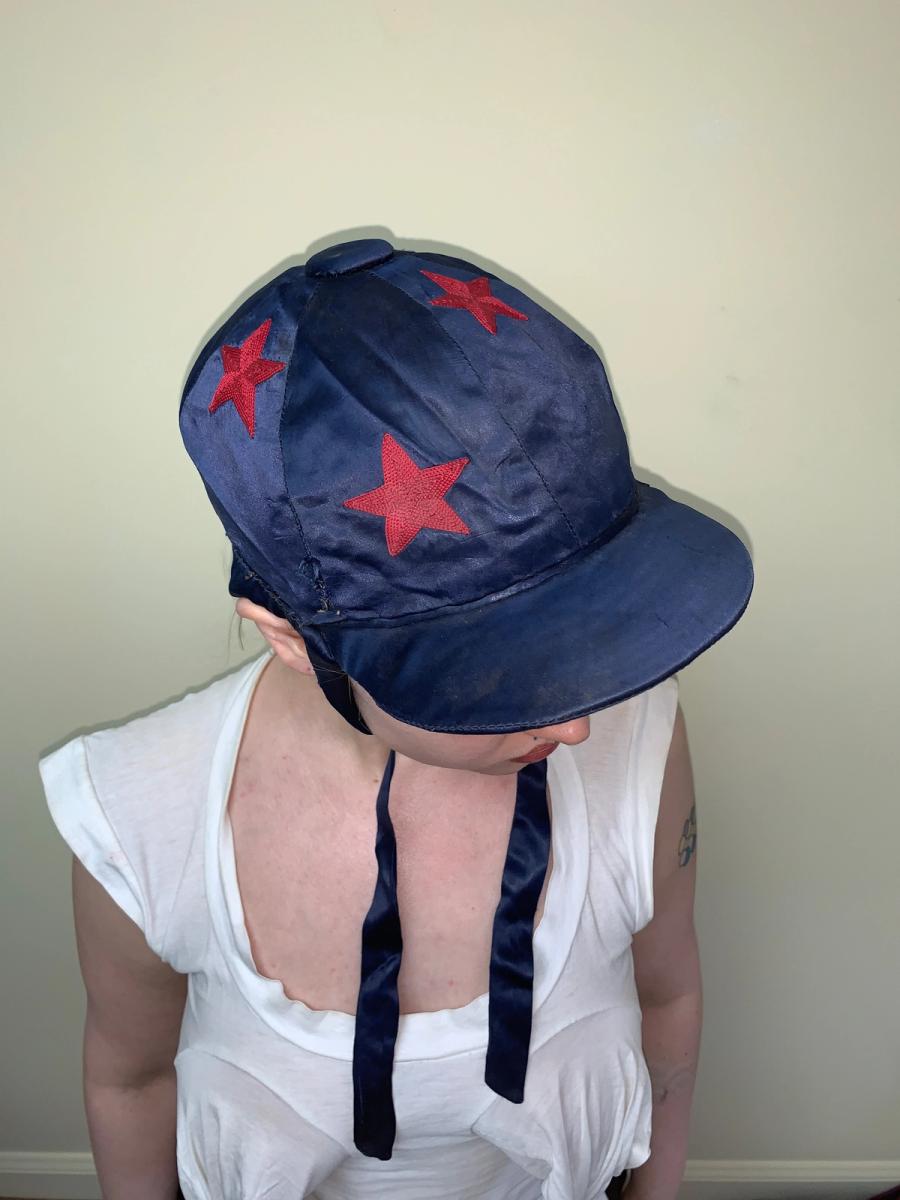 1920s Embroidered Star Female Jockey Cap product image