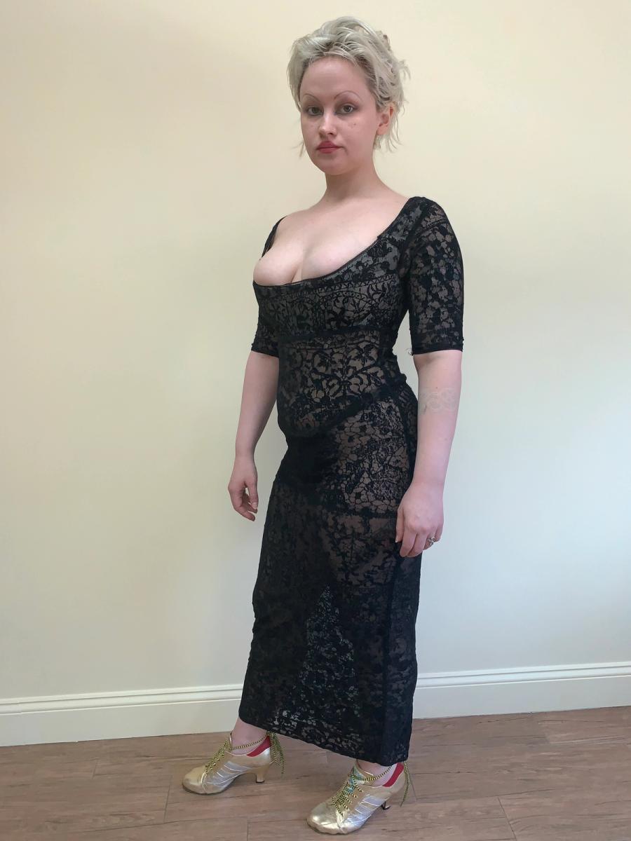 A/W 1992-93 Vivienne Westwood Flocked Tulle Regency Corset Dress product image