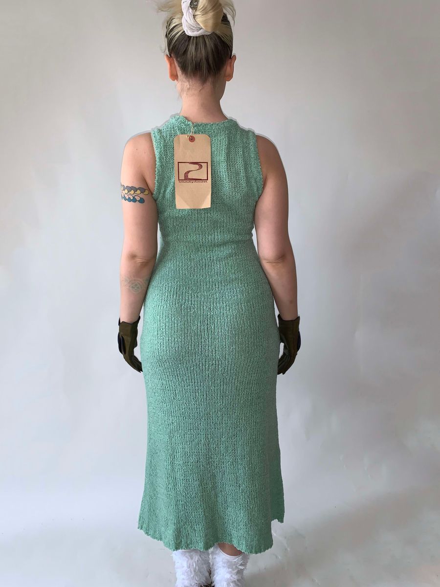 Beauty: Beast Sage Green Knit Maxi Dress product image
