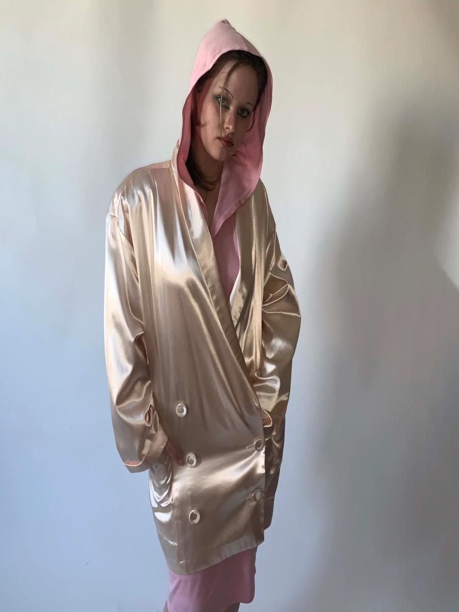 1980s Norma Kamali Slouchy Satin Blazer  product image