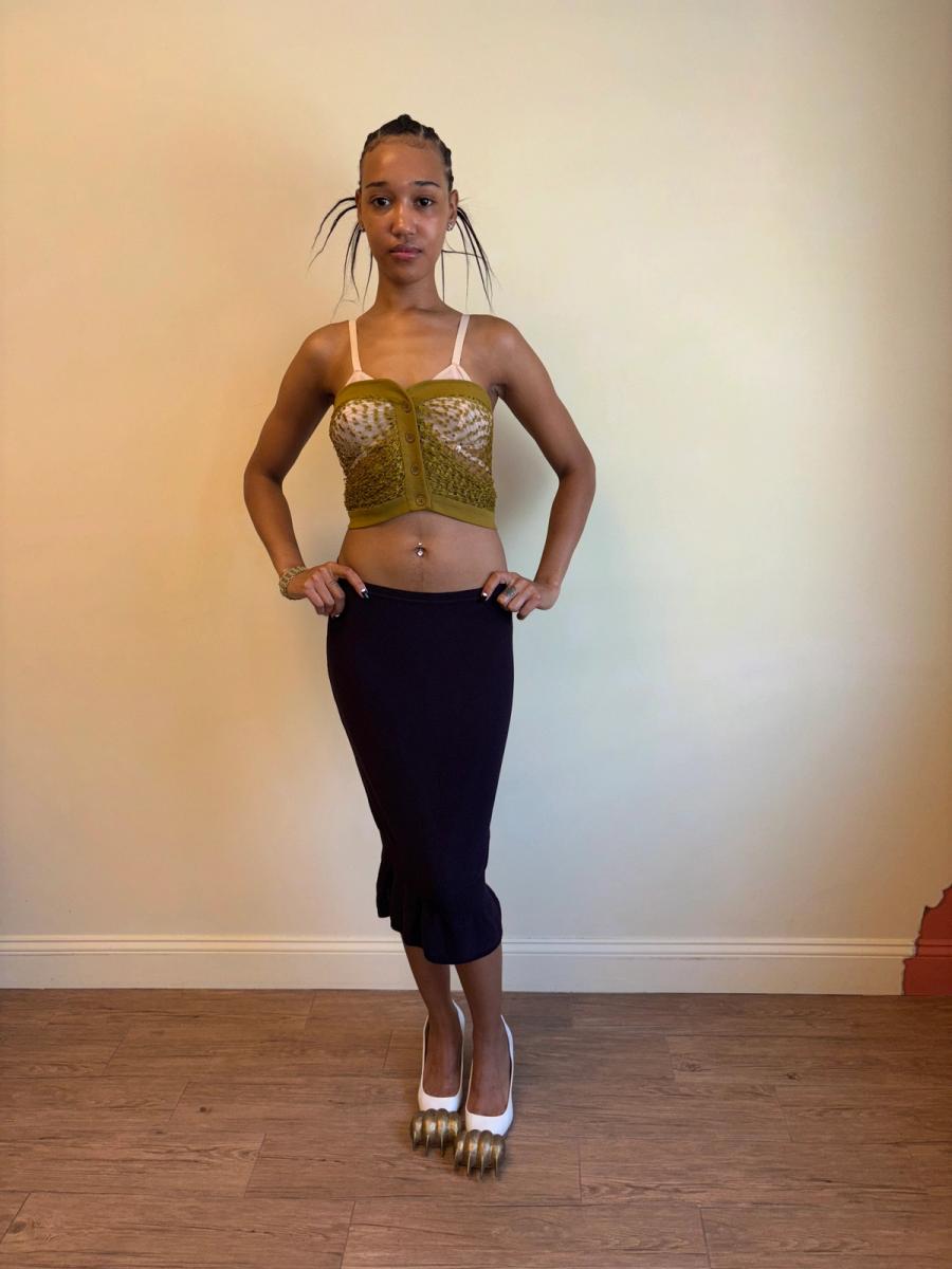 1991 Romeo Gigli Draped Netting Tube Top product image