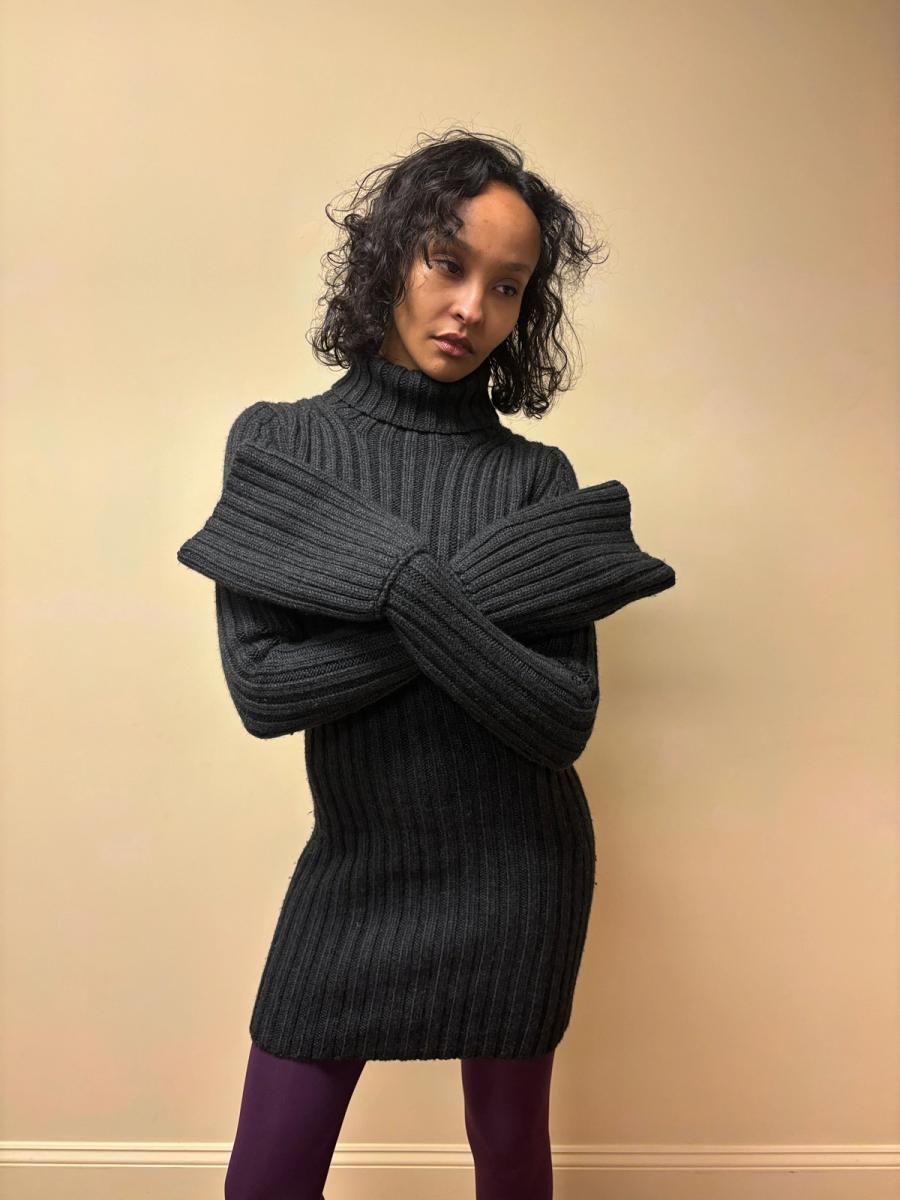 90s Yohji Yamamoto Black Knit Dress product image