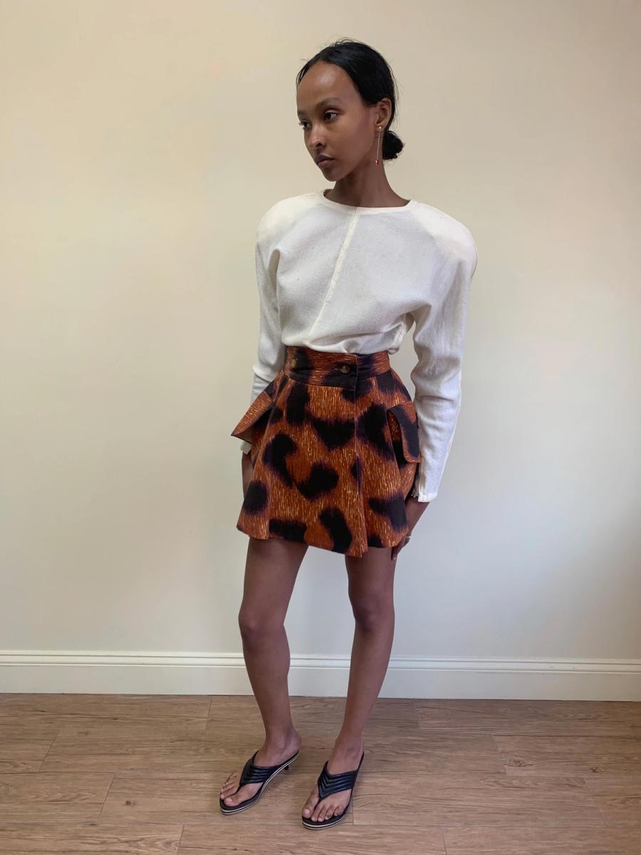 Vivienne Westwood Rare SS94 Café Society Cheetah Skirt product image