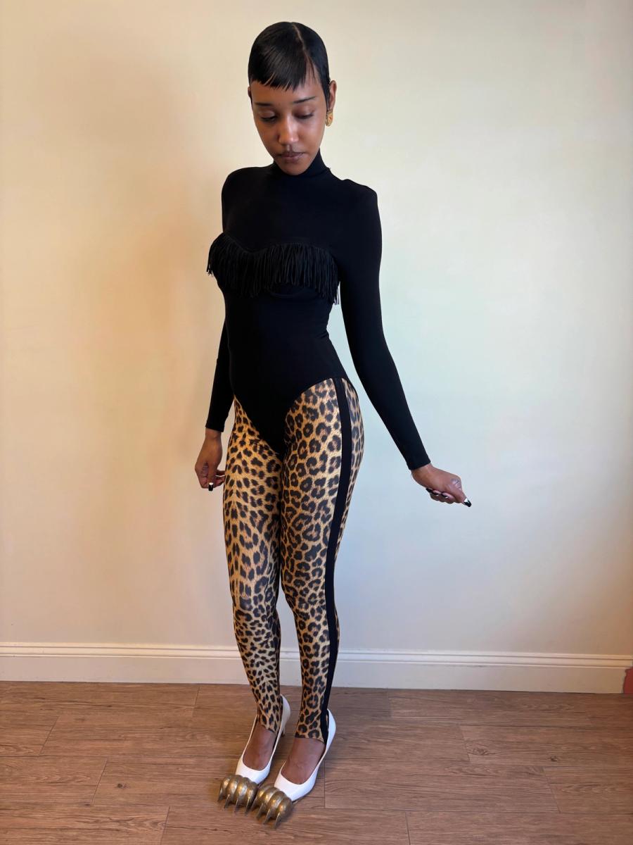 Chantal Thomass A/W 1993 Black Fringe Bodysuit product image