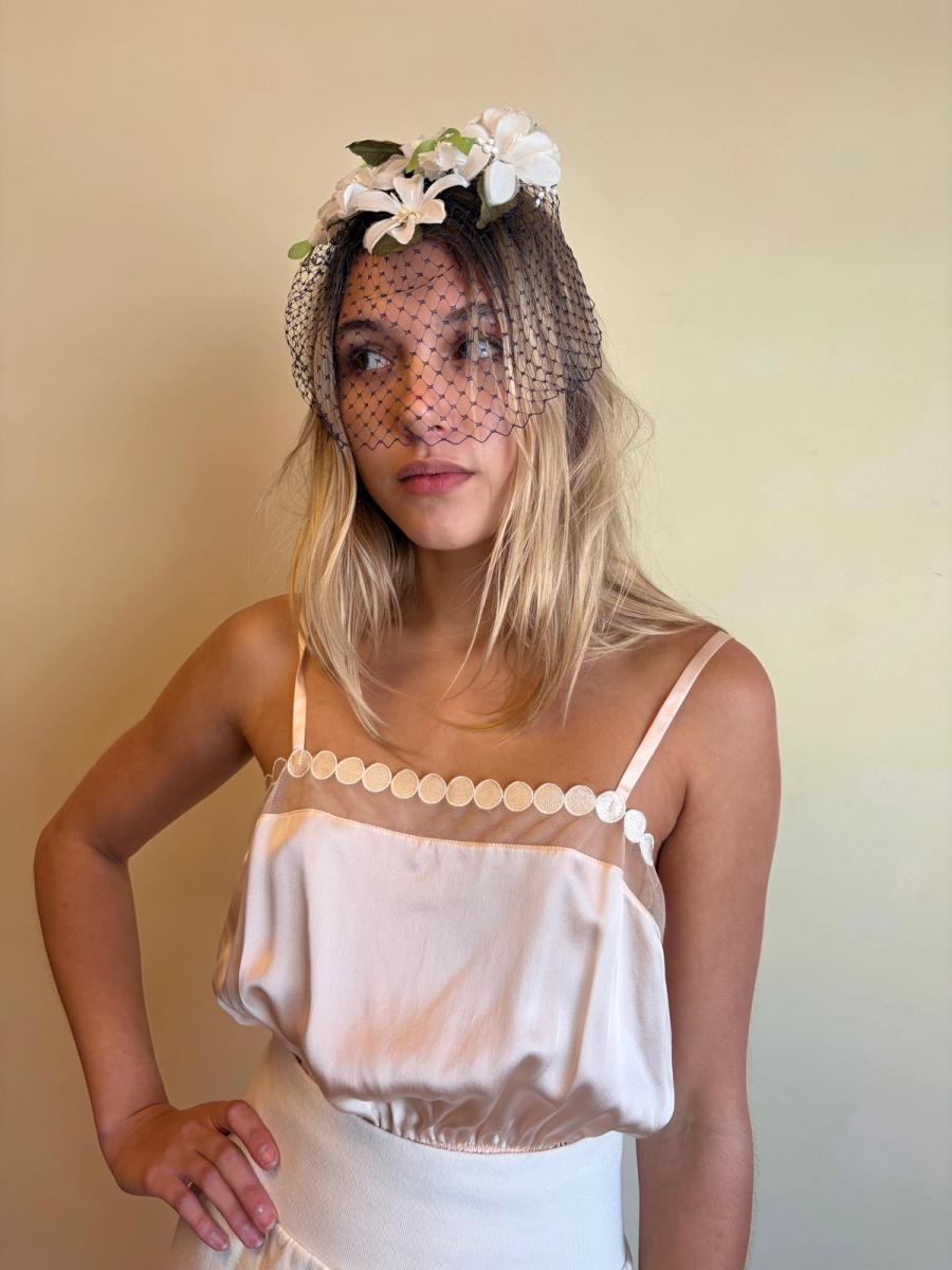Midcentury Floral & Net Veil  product image