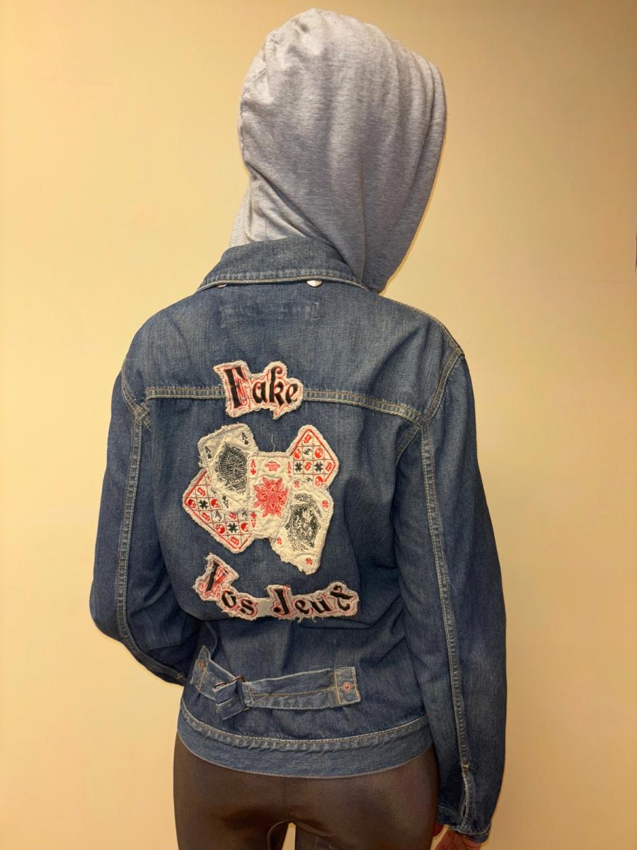 Fake London Genius Denim Jacket with Money product image