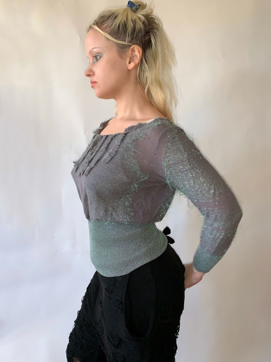 Vivienne Westwood Shredded Irregular Lurex Sweater product image