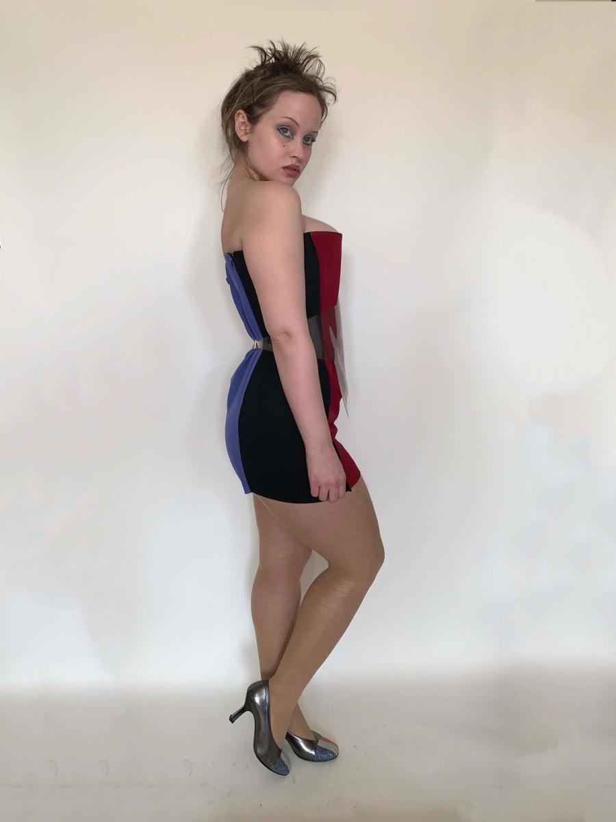 Vintage Jean- Paul Gaultier Color Block Bustier Minidress product image