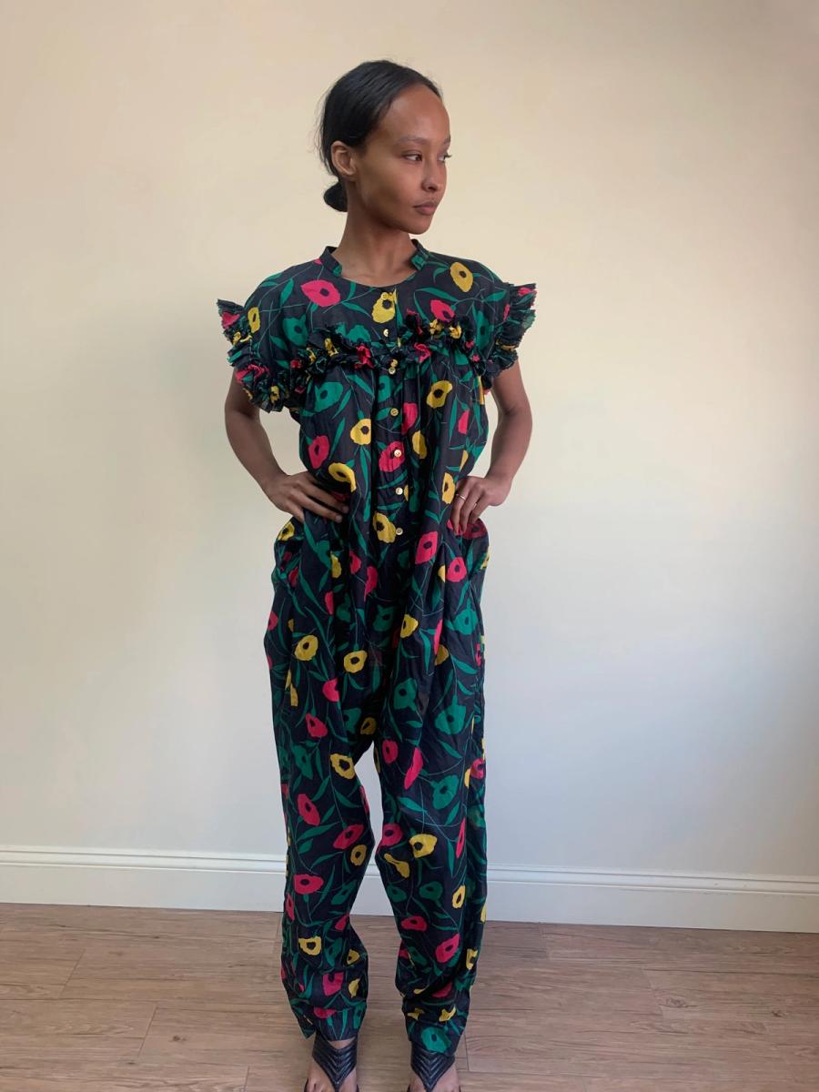 80s Chantal Thomass Poppy Print Jumpsuit product image