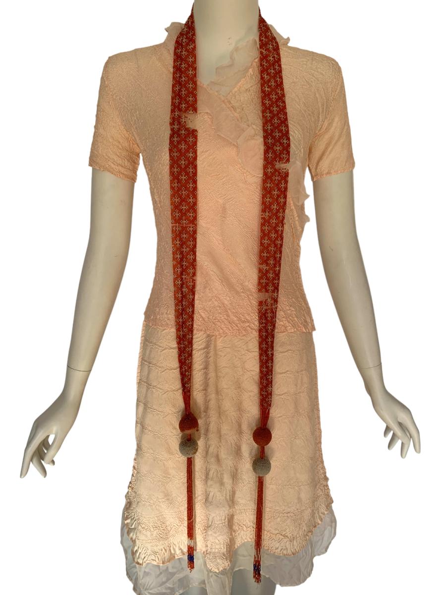 1920s Cross Pattern Beaded Necklace product image