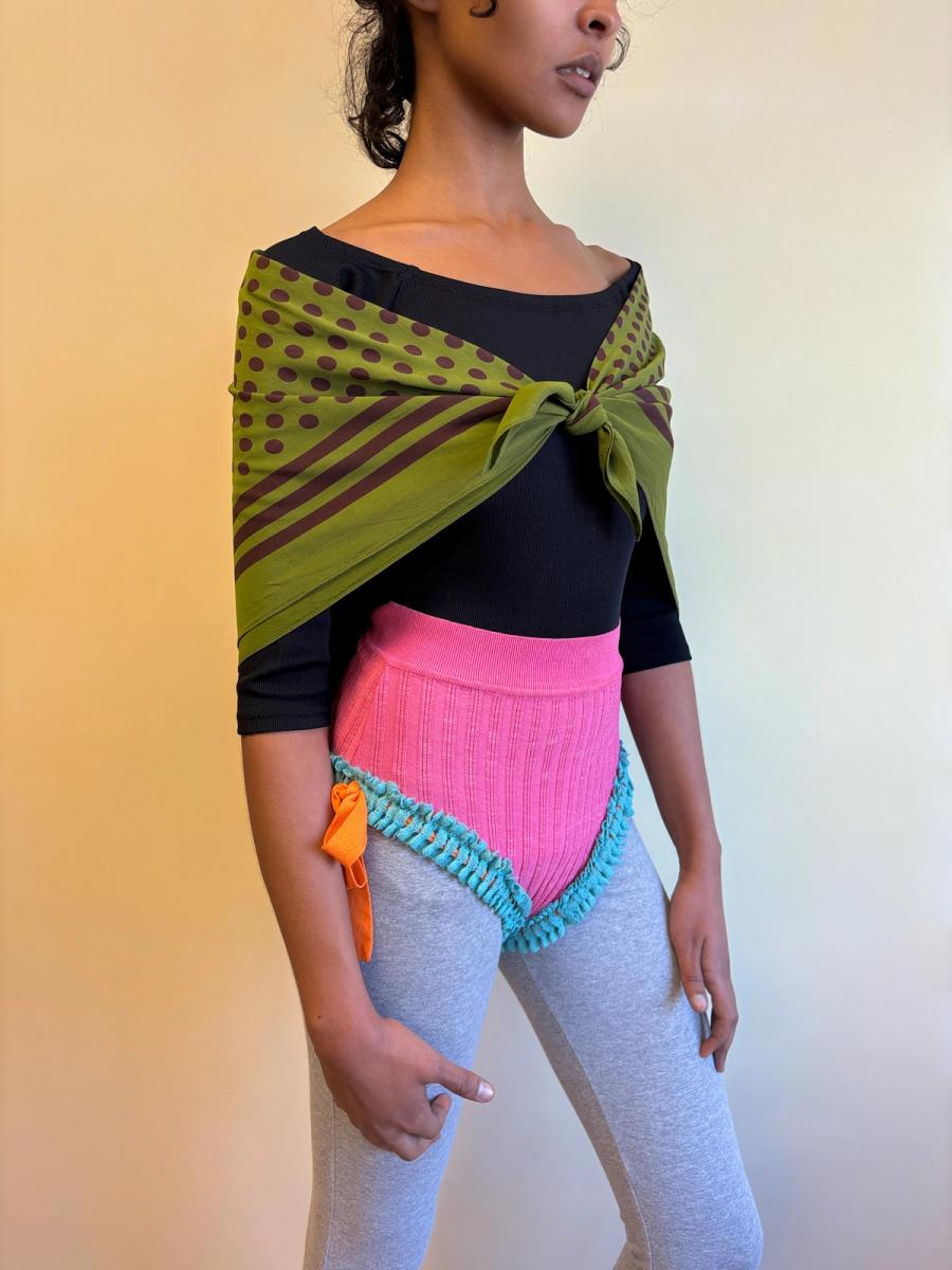 80s Jean-Paul Gauliter Green Shawl Top product image