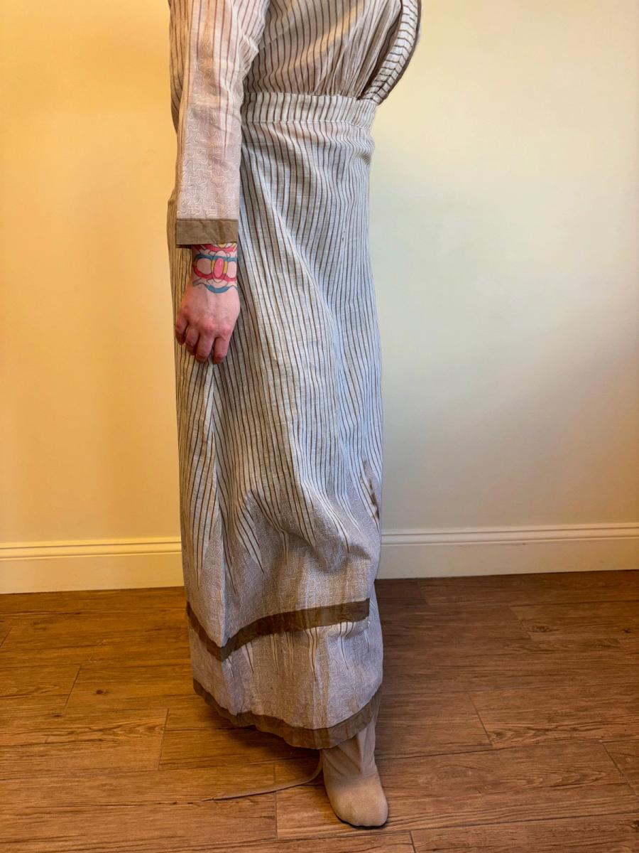 Edwardian Striped Dress Vermicular Print product image