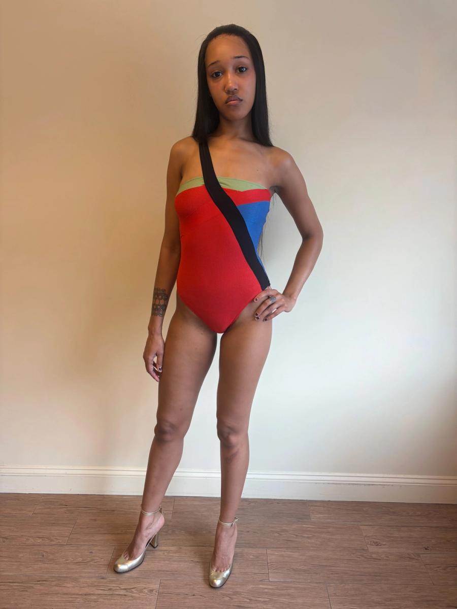 Vintage Fendi Color Blocked Swimsuit product image