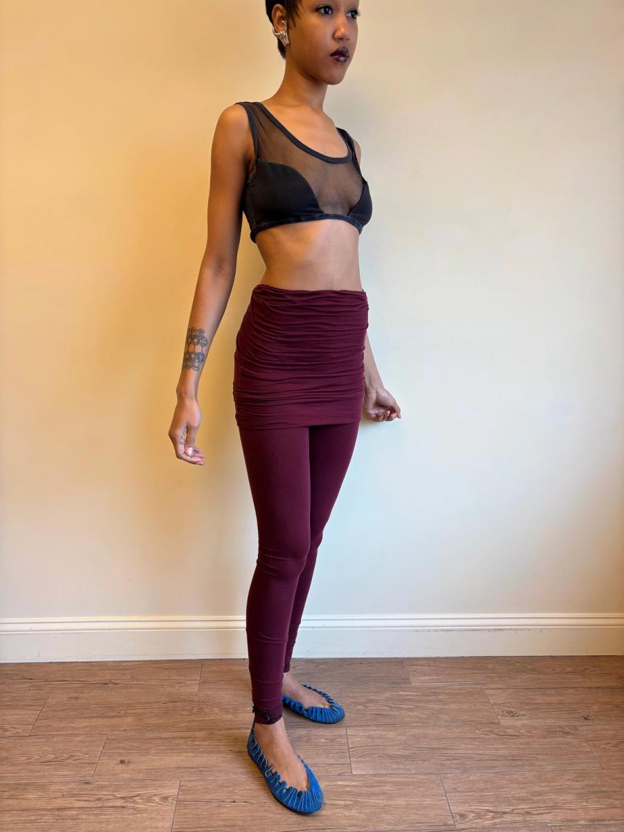 80s Junior Gaultier Mesh Cutout Crop Top product image