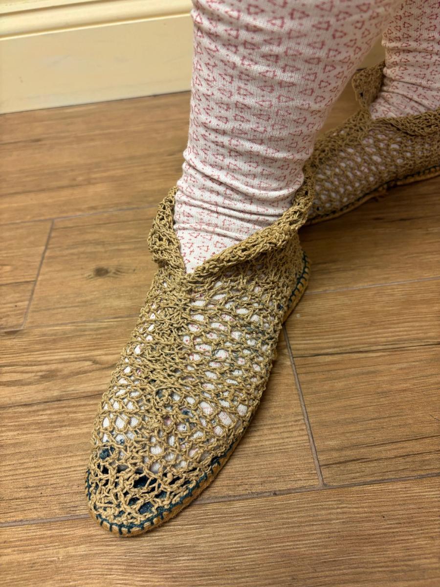 Antique French Woven Beach Shoes  product image