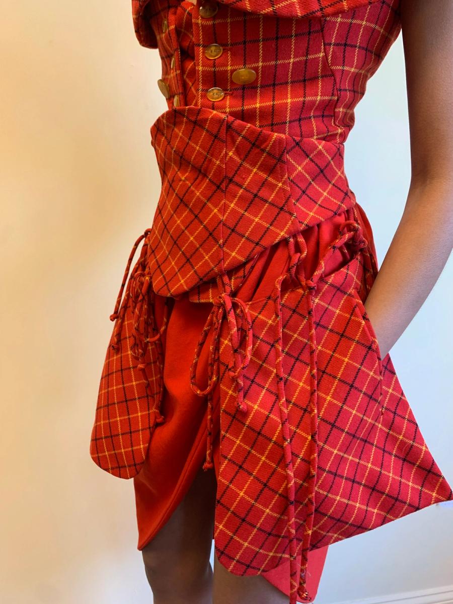 1996 Vivienne Westwood 'Vive la Cocotte' Tartan Waist Corset product image