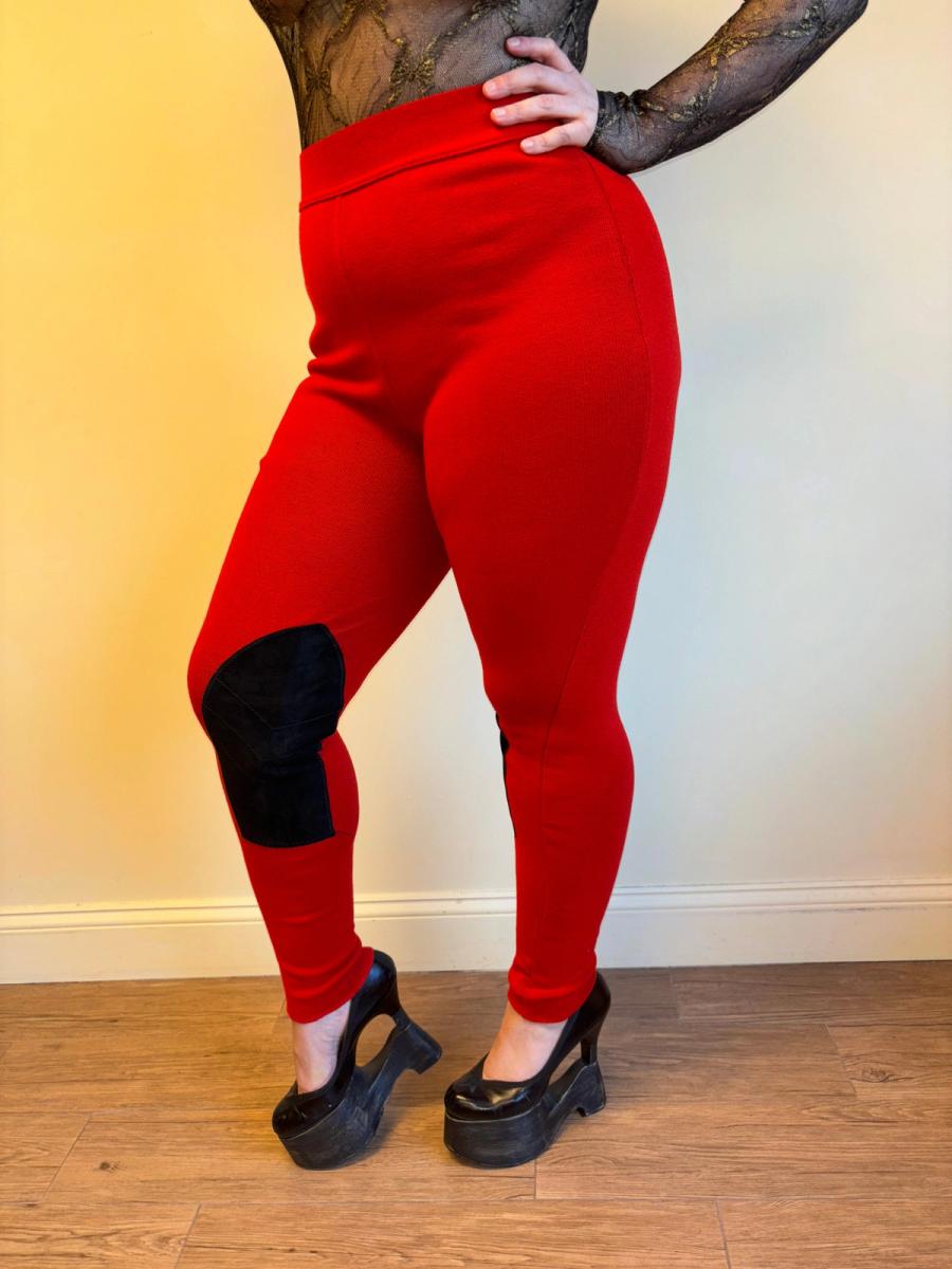 90s Jean-Paul Gaultier Wool and Suede Riding Pants product image