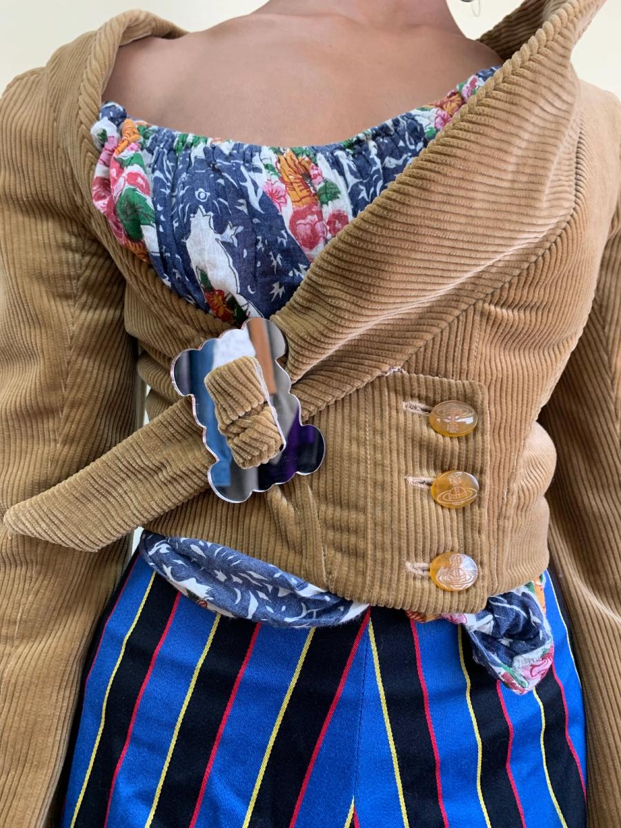 Vivienne Westwood 1989 Asymmetrical Corseted Jacket with Mirrored Buckle product image