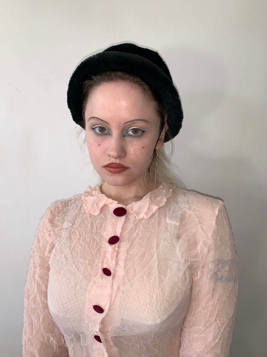 Chantal Thomass Plush Hat with Cherry Pom Pom product image