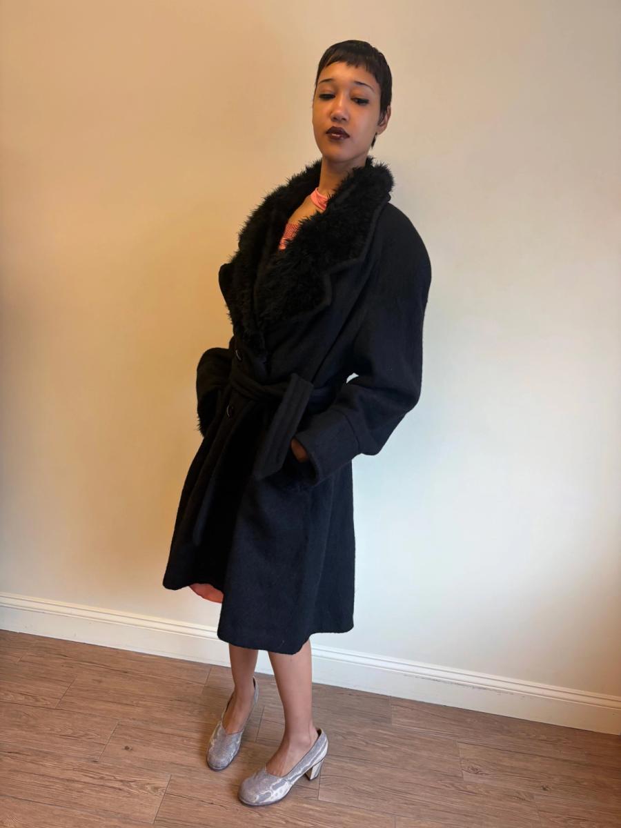 Vintage Chantal Thomass Mohair and Marabou Trench Coat product image