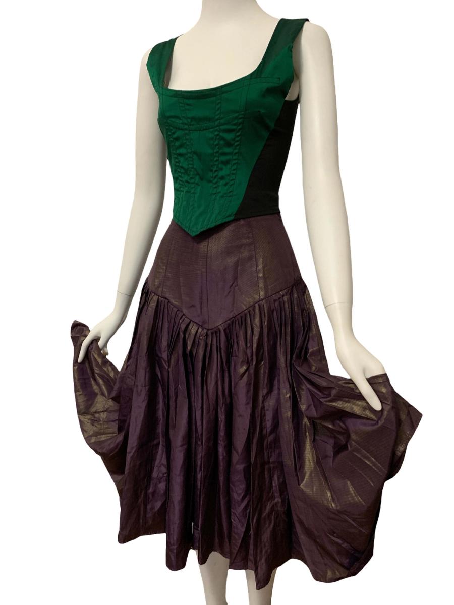 80s Norma Kamali Changeable Taffeta Skirt product image