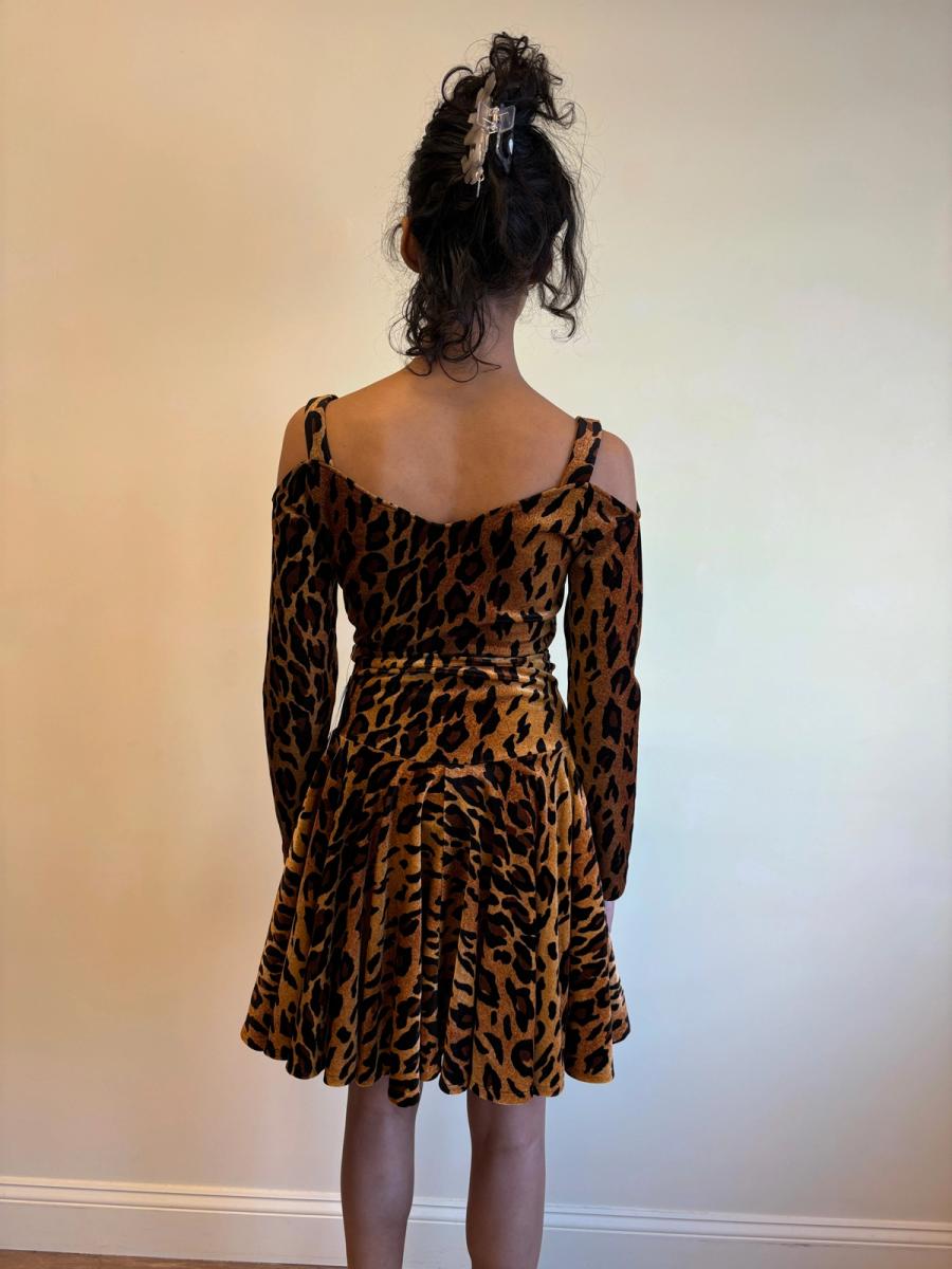 80s Norma Kamali Velvet Cheetah Print Set product image