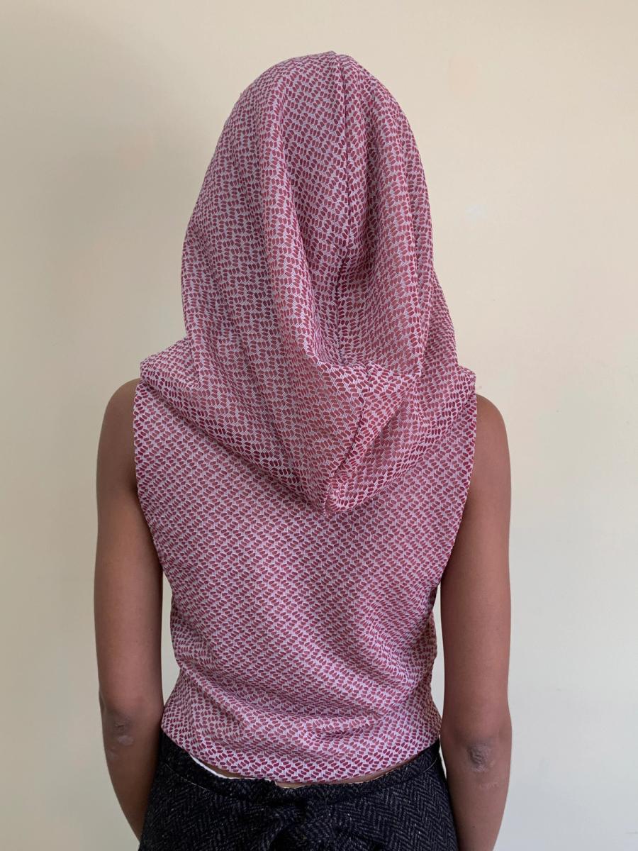 Shinichiro Arakawa Dramatic Hooded Top in Rose product image