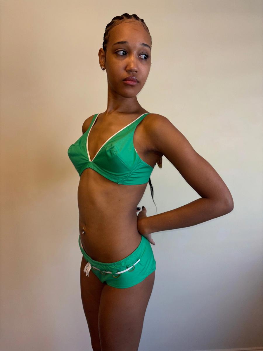 1960s Green Bikini with Metal Belt  product image