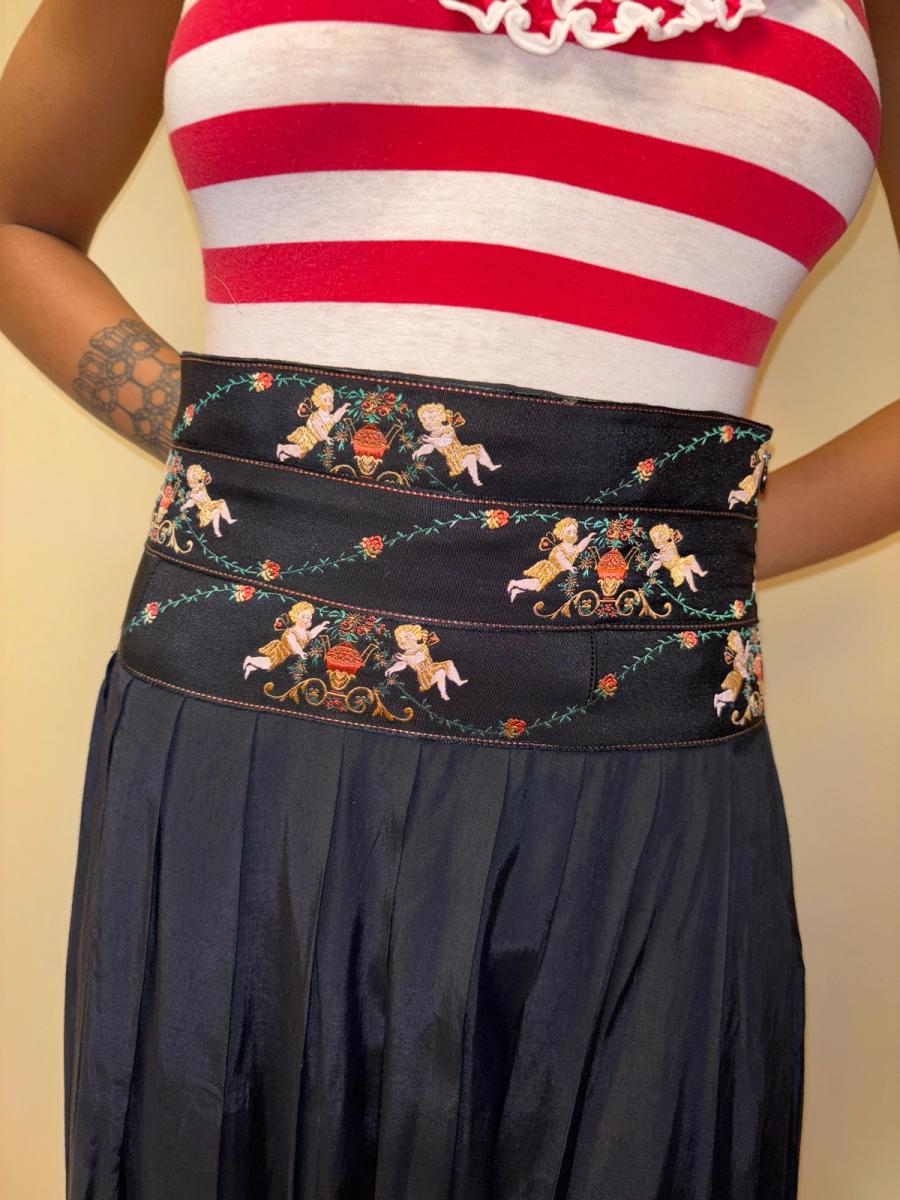 Vintage Chantal Thomass Cherub Print Maxi Skirt product image