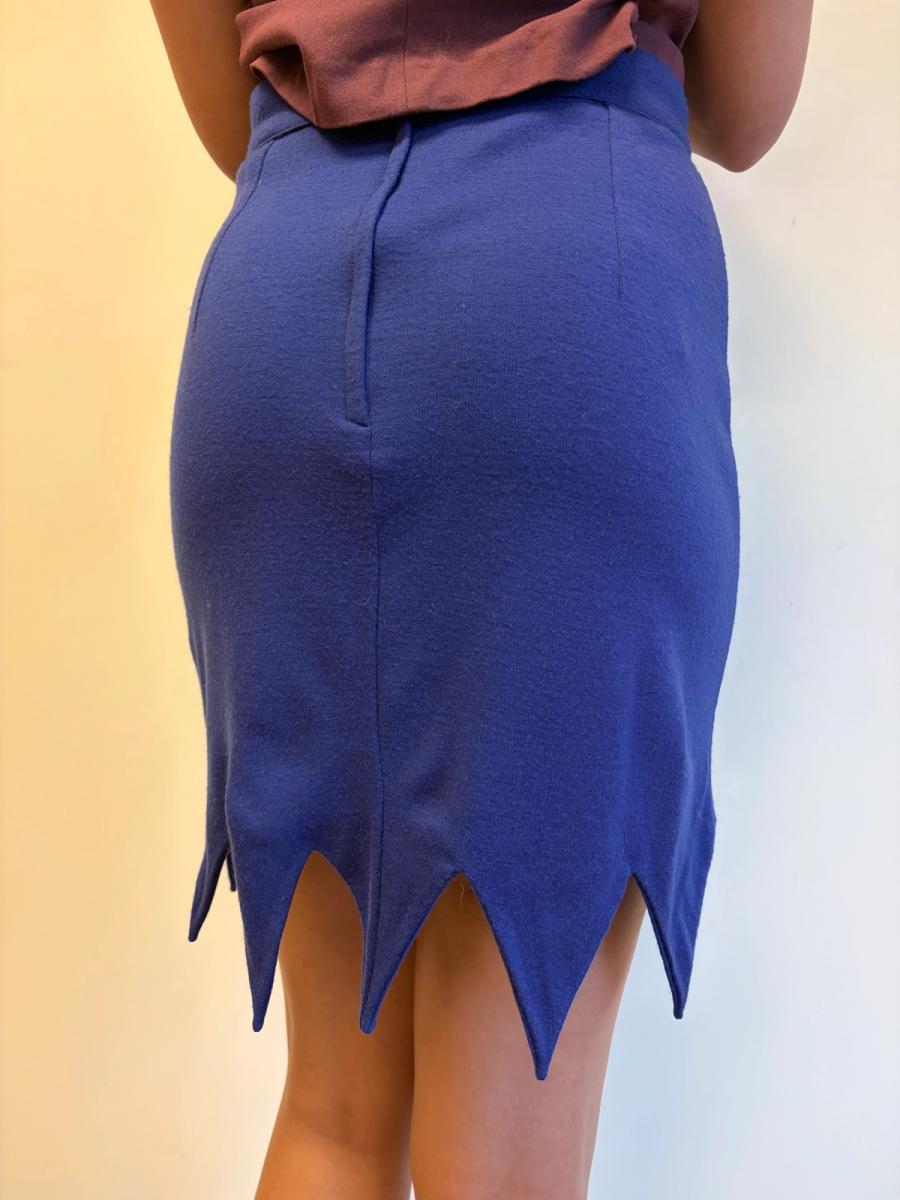 90s Chantal Thomass Purple Jagged Hem Skirt product image