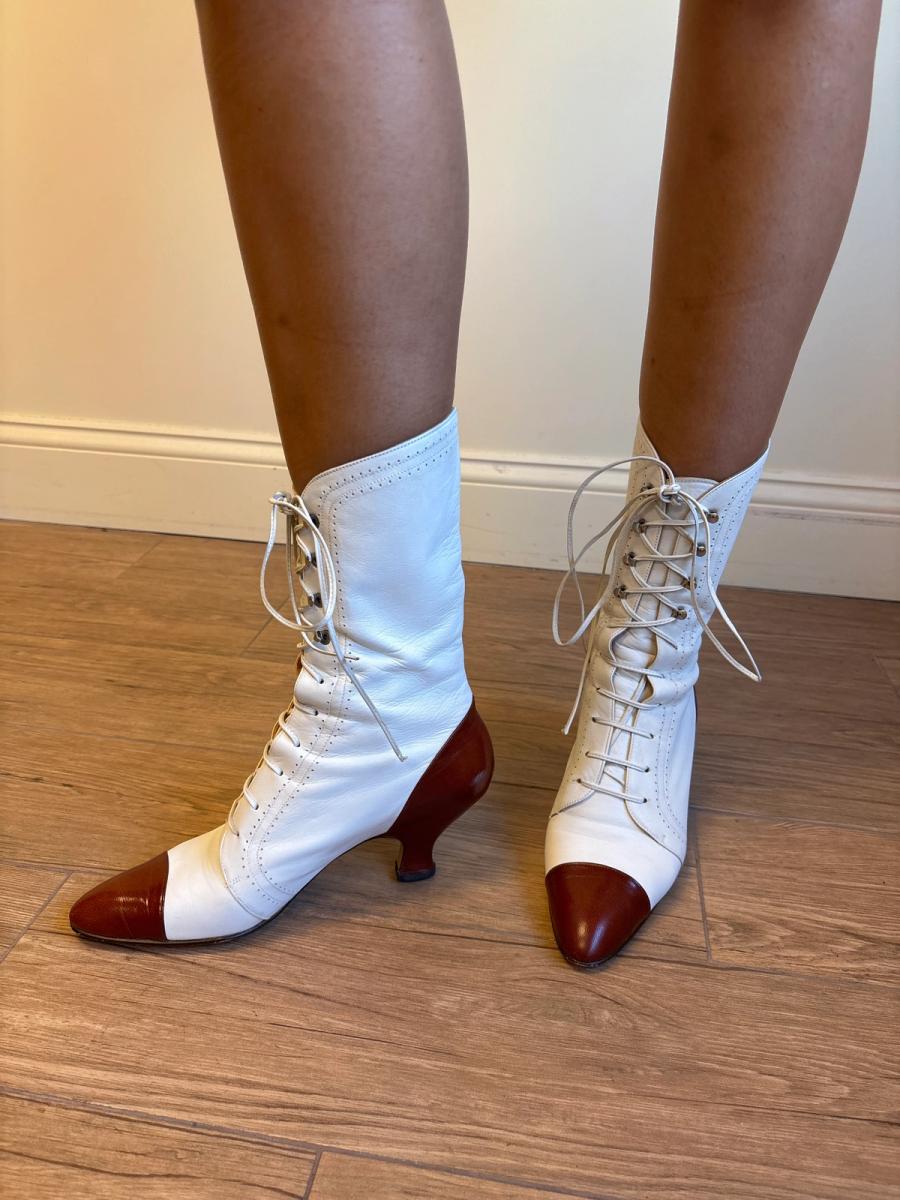 80s Norma Kamali Leather Boots product image