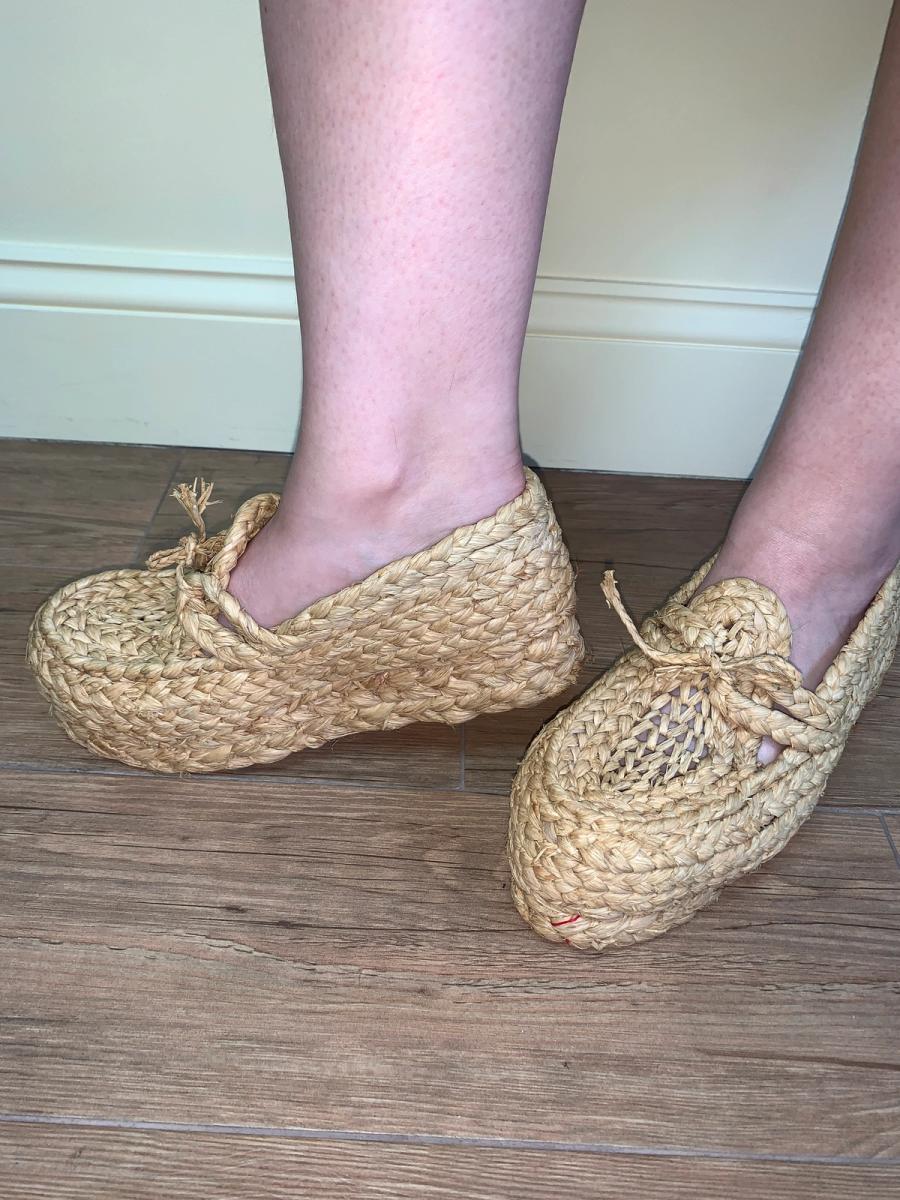 1930/40s French Raffia Platforms product image