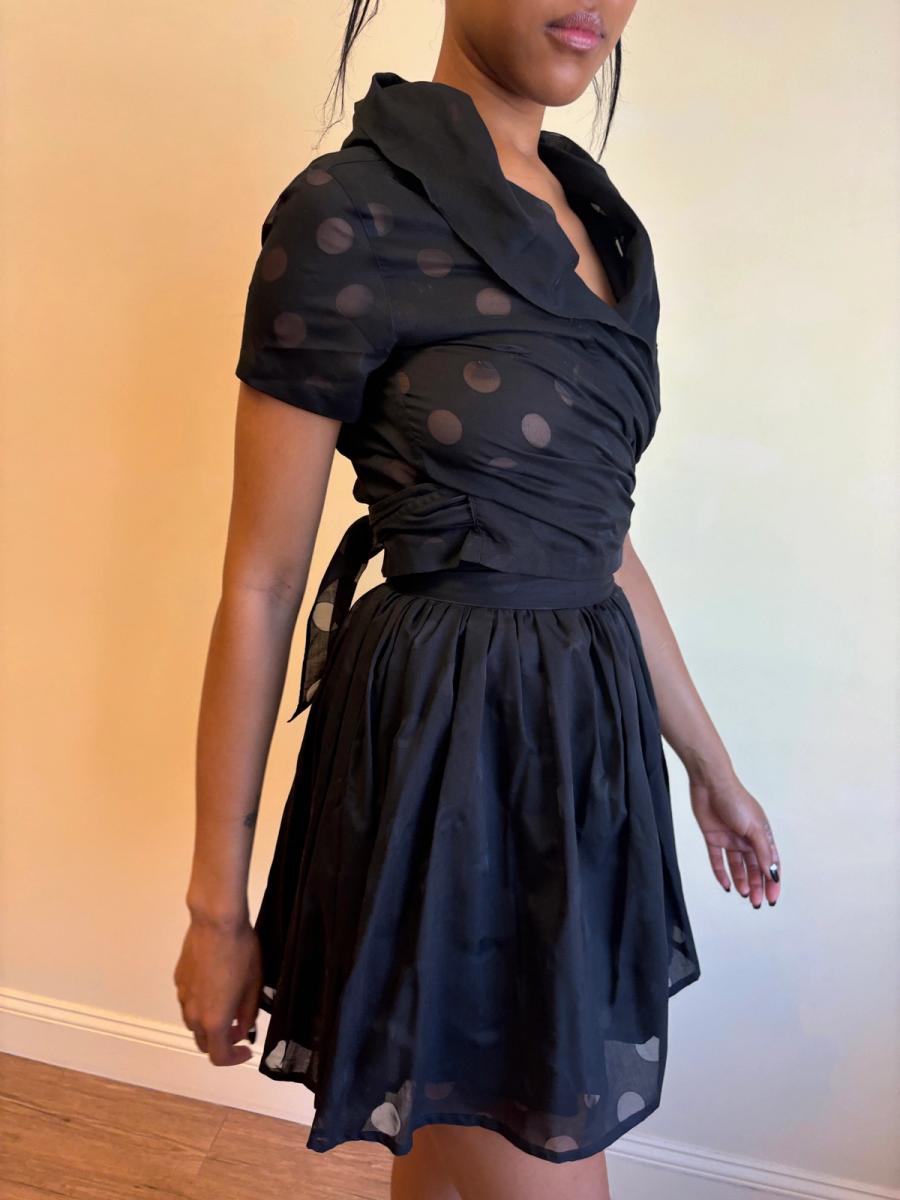 90s Chantal Thomass Polka Dot Voile Set product image