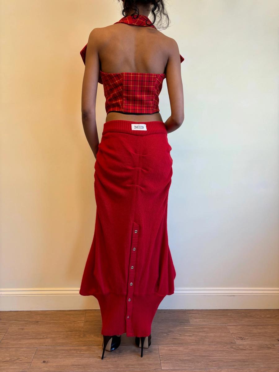 20471120 Red Knit Mermaid Skirt product image