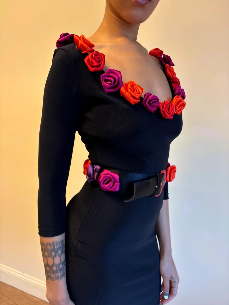 90s Chantal Thomass Flower Dress with Matching Belt product image